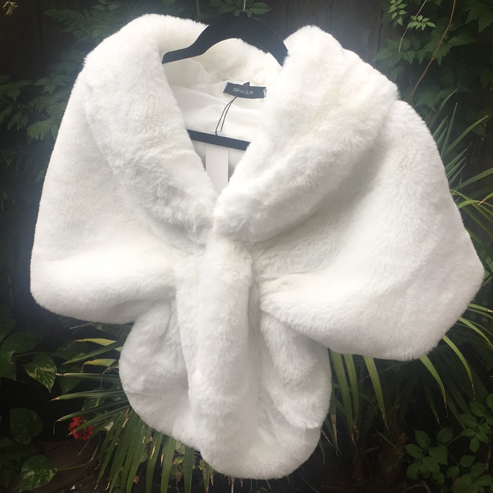 Soft fur shawl